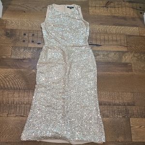 Lauren Ralph Lauren Gold Sequin Dress Size 4